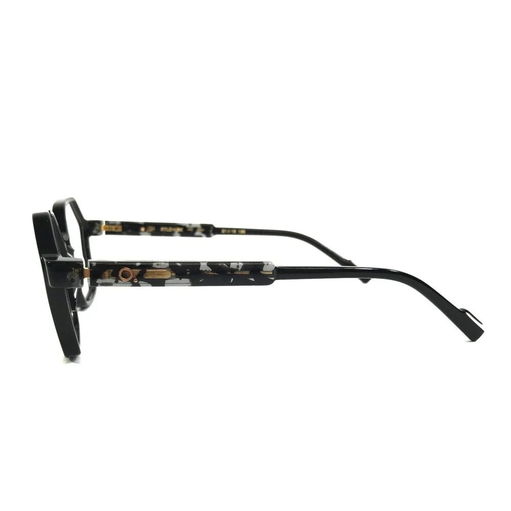 Etnia Barcelona Eyeglasses Frames XYLO BK Black Geometric Hexagonal 51-16-135